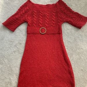 Off the shoulder sweater dress